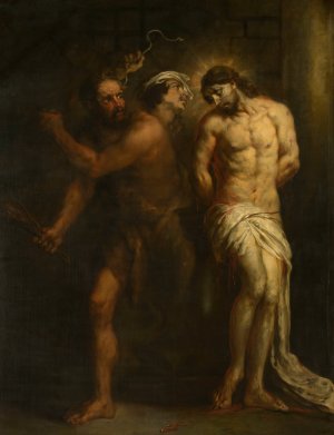 Flagellation by Jan Cossiers Oil Painting