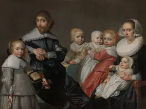 Doctor Cornelis van der Heijde and Ariaentgen Ariens de Buijser with their Children Oil painting by Jan Daemen Cool