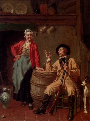 Refreshment After The Shoot by Jan David Col - Oil Painting Reproduction