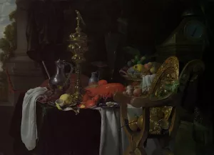 Still Life; A Banqueting Scene by Jan Davidsz De Heem Oil Painting