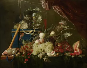 Sumptuous Fruit Still Life with Jewellery Box by Jan Davidsz De Heem Oil Painting