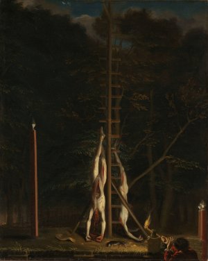 The Corpses of the De Witt Brothers by Jan De Baen Oil Painting