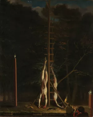 The Corpses of the De Witt Brothers by Jan De Baen Oil Painting
