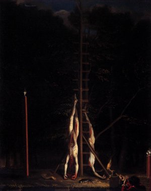 The Corpses of the De Witt Brothers by Jan De Baen Oil Painting