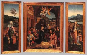 Triptych painting by Jan De Beer