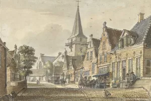 Gezicht in het dorp Harmelen Oil painting by Jan De Beijer