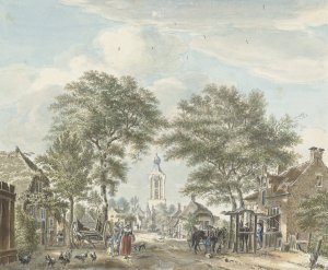 Gezicht op Scherpenzeel by Jan De Beijer Oil Painting