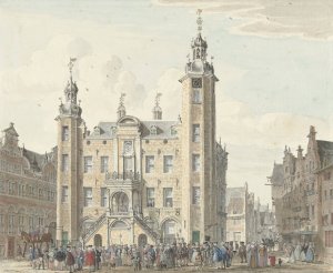 Het stadhuis van Venlo by Jan De Beijer Oil Painting
