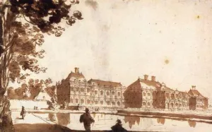 The Huis ter Nieuburch at Rijswijck, Seen from the South-Southwest by Jan De Bisschop - Oil Painting Reproduction