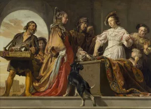Achilles among the Daughters of Lycomedes by Jan De Bray Oil Painting