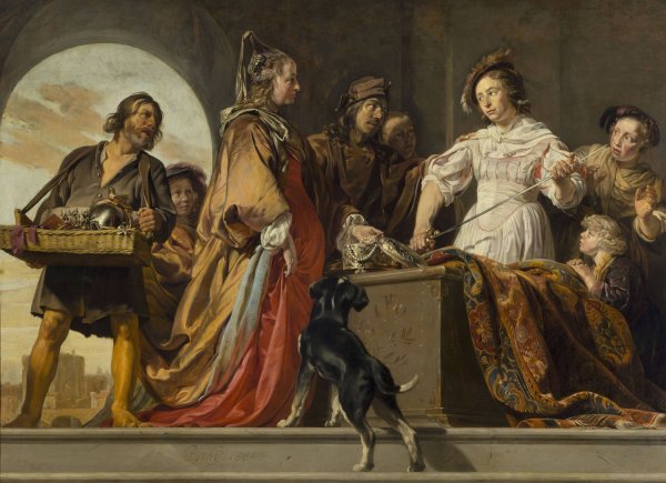Achilles among the Daughters of Lycomedes  by Jan De Bray - Hand-Painted Oil Painting Reproduction