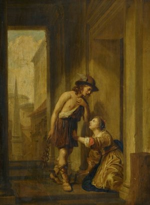 Mercury And Aglauros At The Door Of Herse's Chamber by Jan De Bray Oil Painting