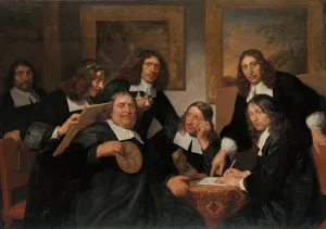 The Governors of the Guild of St Luke, Haarlem, 1675 by Jan De Bray Oil Painting