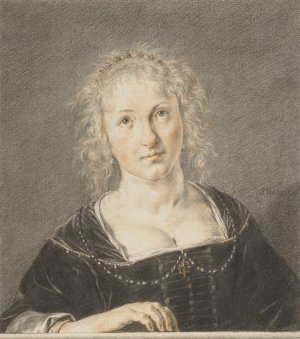 Young Woman at a Balustrade by Jan De Bray Oil Painting