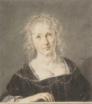 Young Woman at a Balustrade by Jan De Bray Oil Painting