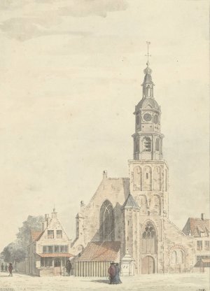 De kerk te Buren by Jan Ekels The Elder Oil Painting