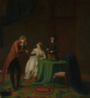Conversation Piece by Jan Ekels The Younger Oil Painting