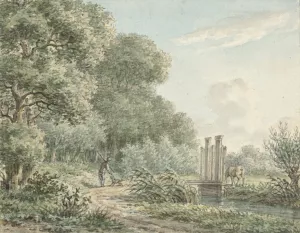 Wandelaar op de Amstelveense Weg Oil painting by Jan Evert Grave