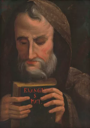 Saint Matthew Oil painting by Jan Fignowski