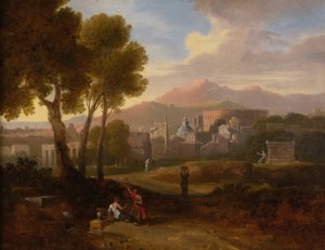 Outside The City Walls by Jan Frans Van Bloemen Oil Painting