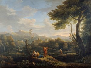 Paysage d'Italie by Jan Frans Van Bloemen Oil Painting