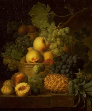 Basket of Fruit by Jan Frans Van Dael - Oil Painting Reproduction