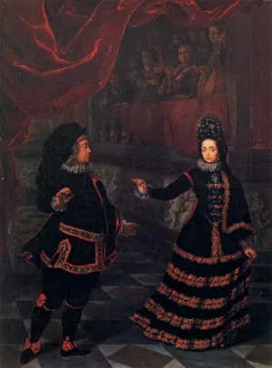 Electress Palatine Dancing with Her Husband by Jan Frans Van Douven Oil Painting
