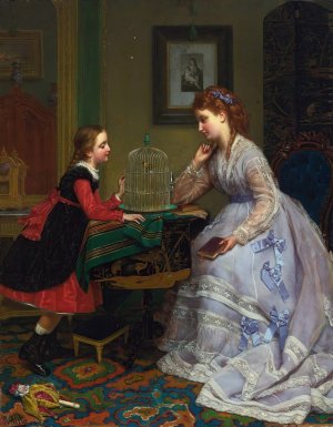 A Song Sweetly Sung by Jan Frederik Pieter Portielje Oil Painting