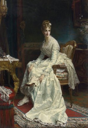Before The Ball by Jan Frederik Pieter Portielje Oil Painting