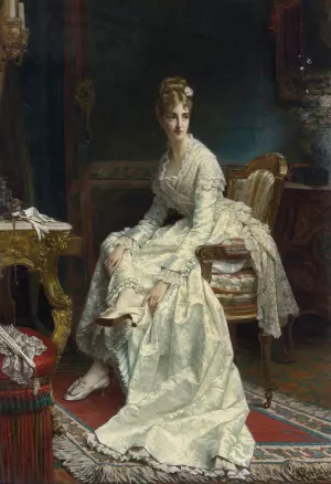 Before The Ball by Jan Frederik Pieter Portielje Oil Painting