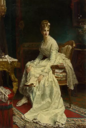 Before the Ball by Jan Frederik Pieter Portielje Oil Painting