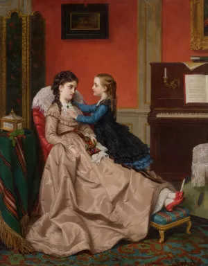 Mothers Darling by Jan Frederik Pieter Portielje - Oil Painting Reproduction