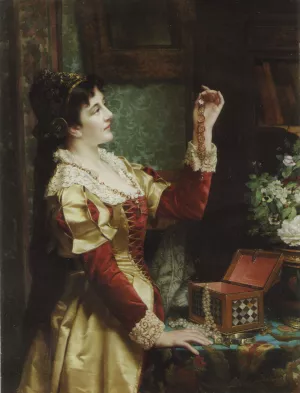 The Jewel Case by Jan Frederik Pieter Portielje - Oil Painting Reproduction