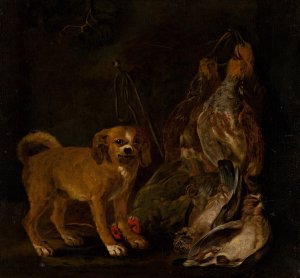 Hunting Still Life with Dog by Jan Fyt Oil Painting