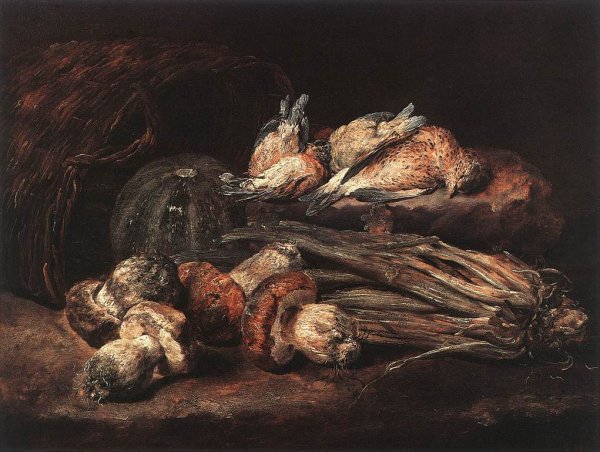 Mushrooms by Jan Fyt - Hand-Painted Oil Painting Reproduction