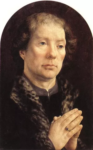 Diptych of Jean Carondelet Left Wing Oil painting by Jan Gossaert (Mabuse)