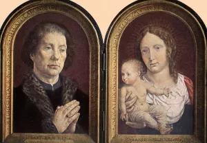 Diptych of Jean Carondelet by Jan Gossaert (Mabuse) - Oil Painting Reproduction