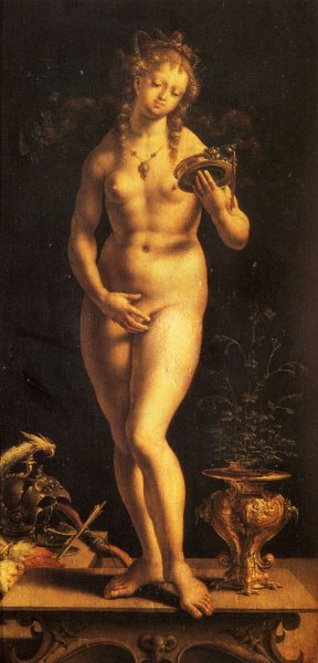 Venus and the Mirror by Jan Gossaert (Mabuse) Oil Painting