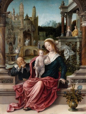 The Holy Family by Jan Gossaert Oil Painting