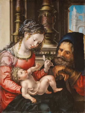 The Holy Family Oil painting by Jan Gossaert