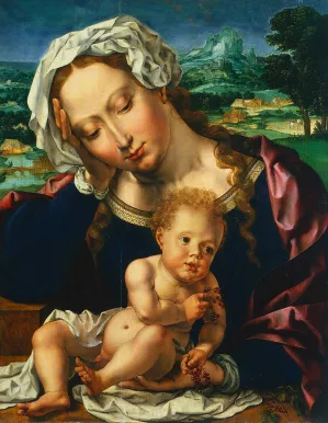 Virgin and Child in a Landscape by Jan Gossaert Oil Painting