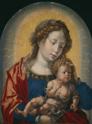 Virgin and Child by Jan Gossaert Oil Painting