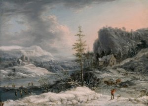 A Winter Scene by Jan Griffier Oil Painting