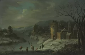 Winter Landscape by Jan Griffier Oil Painting
