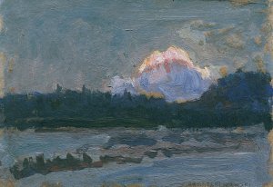Abendrot Tatra by Jan Grzegorz Stanislawski Oil Painting