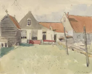 Huizen in de Vinkenbuurt, Amsterdam by Jan H.L. Hanau Oil Painting
