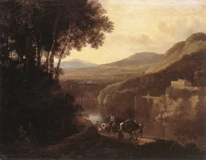 River Scene Oil painting by Jan Hackaert