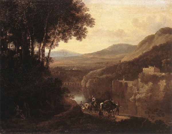 River Scene by Jan Hackaert - Hand-Painted Oil Painting Reproduction