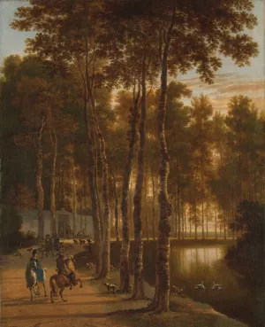 The Avenue of Birches by Jan Hackaert Oil Painting