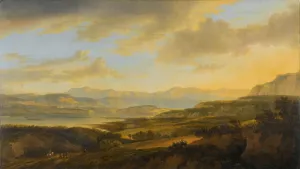 The Lake of Zurich by Jan Hackaert Oil Painting